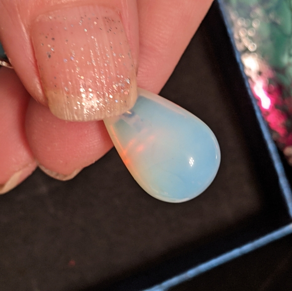 Opal Essence Stone Earrings - Picture 3 of 9